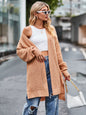 Long Sleeve Waffle-Knit Cardigan