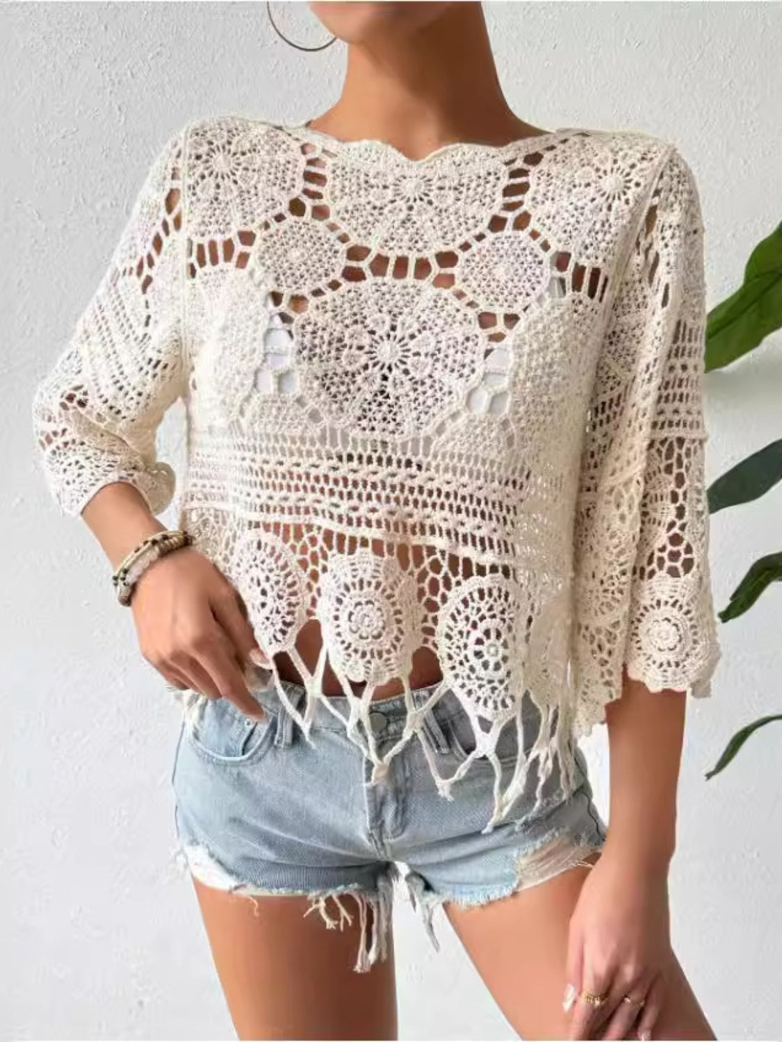 Knit Round Neck Cover-Up