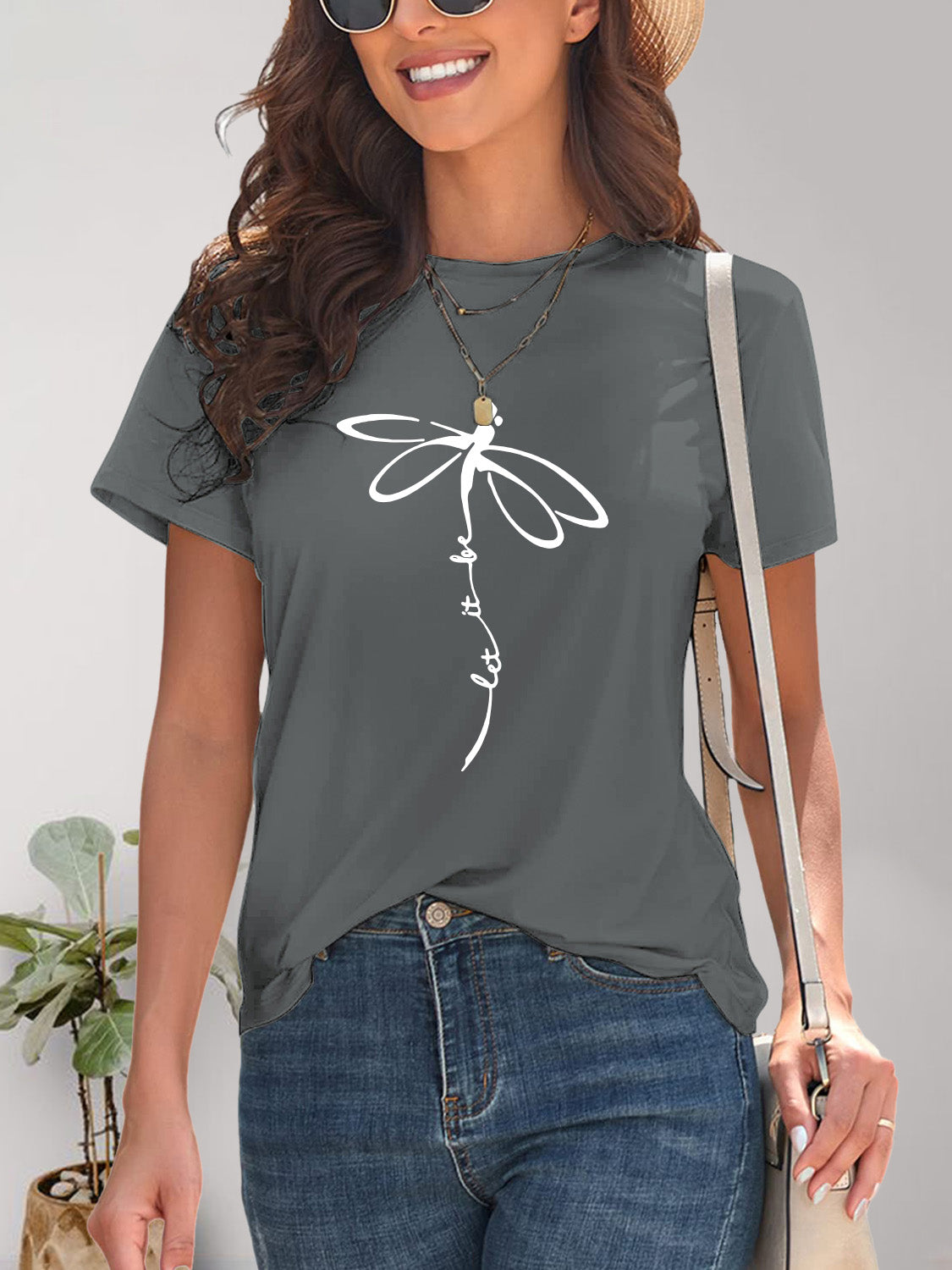 Dragonfly Graphic Short Sleeve T-Shirt