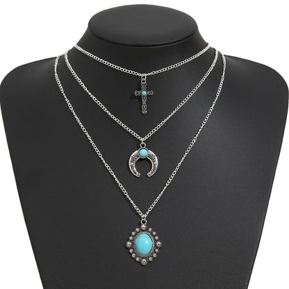 Turquoise Three-Layered Necklace