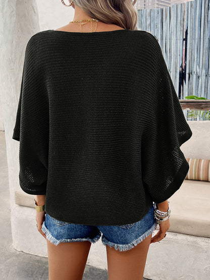 V-Neck Sleeve Knit Top