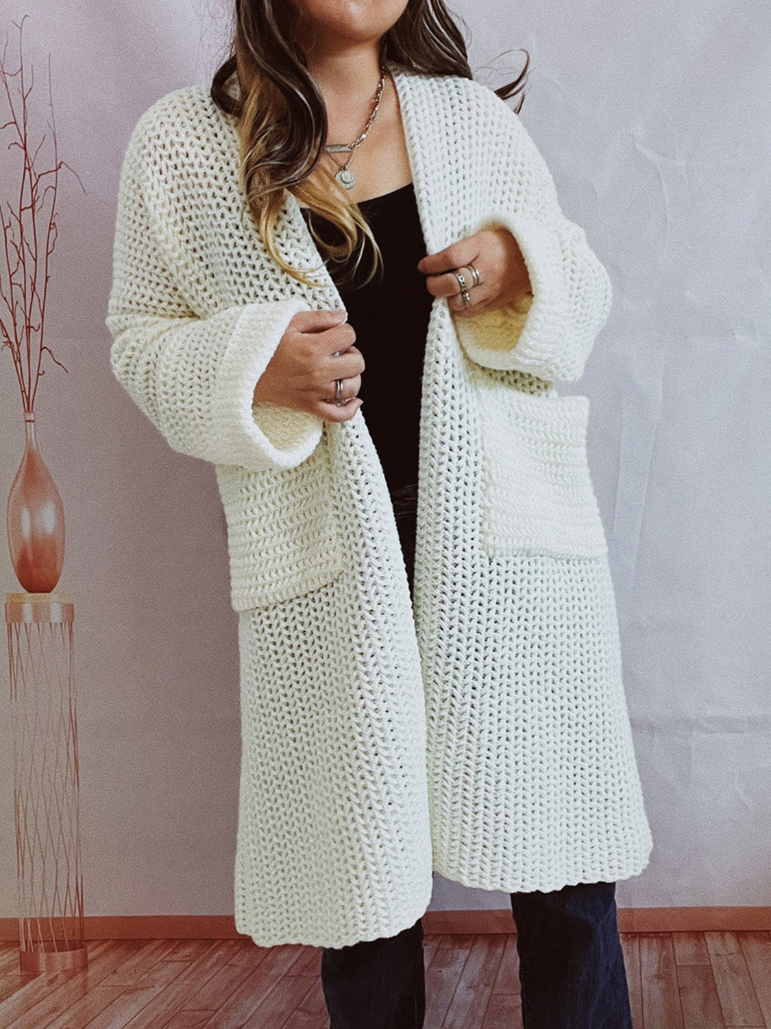 Long Sleeve Cardigan with Pockets