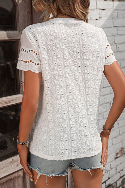 Round Neck Short Sleeve Top