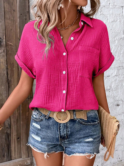 Textured Short Sleeve Shirt