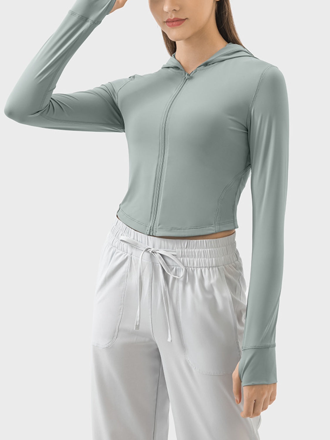 Hooded Long Sleeve Active Sweater