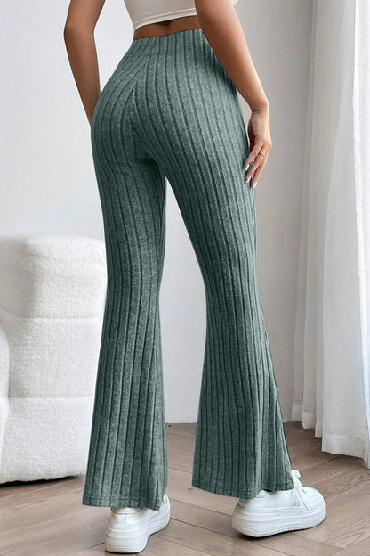 Bae Full Size Ribbed High Waist Pants - Elegant Aura Boutique