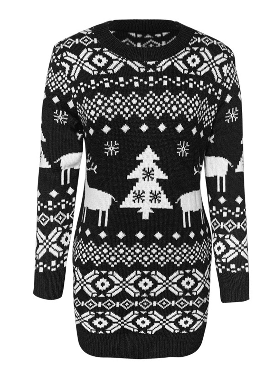 Christmas Round Neck Sweater Dress