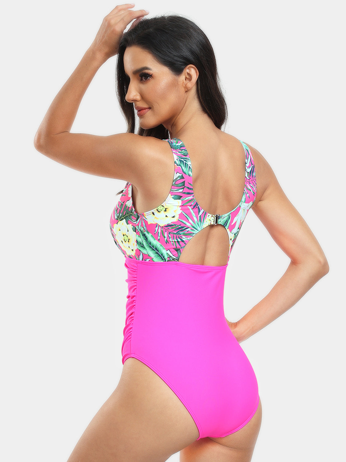 Elegant Print Cutout One-Piece