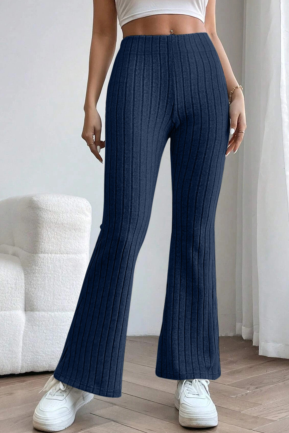 Bae Full Size Ribbed High Waist Pants - Elegant Aura Boutique