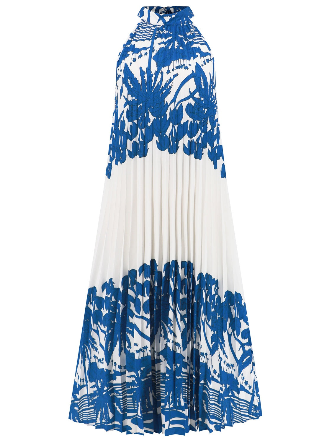 Tied Printed Sleeveless Midi Dress - Elegant Aura Boutique