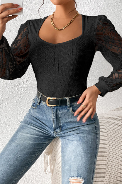 Lace Long Sleeve Bodysuit