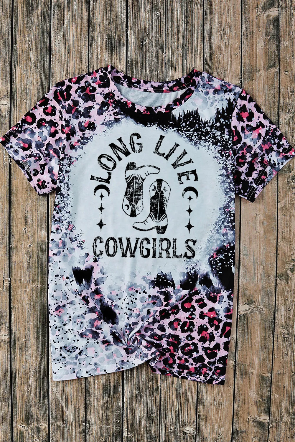 Cowgirls Graphic Round Neck Short Sleeve T-Shirt