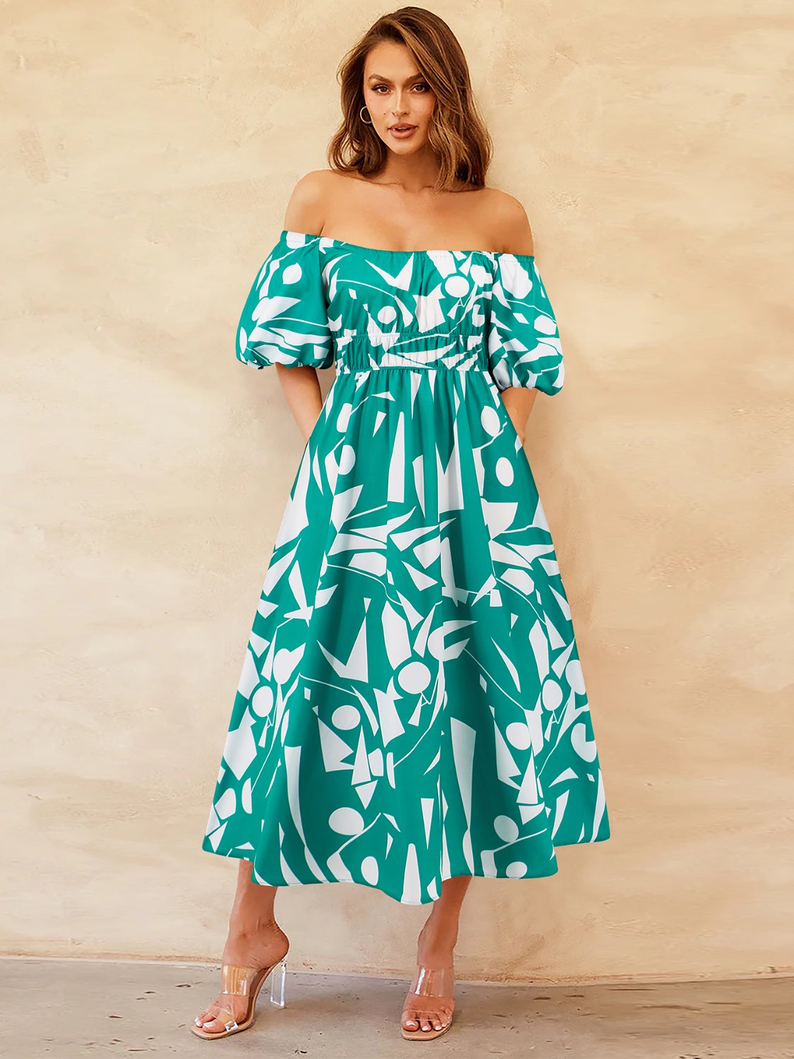 Floral Breeze Off-Shoulder Dress