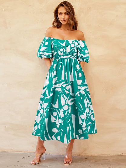 Floral Breeze Off-Shoulder Dress