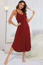 V-Neck Midi Lounge Dress - Elegant Aura Boutique