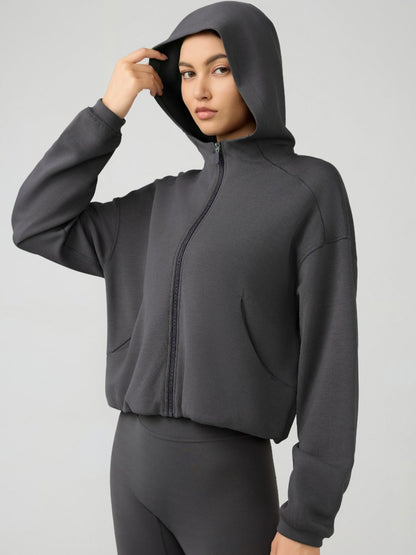 Dropped Shoulder Active Hoodie