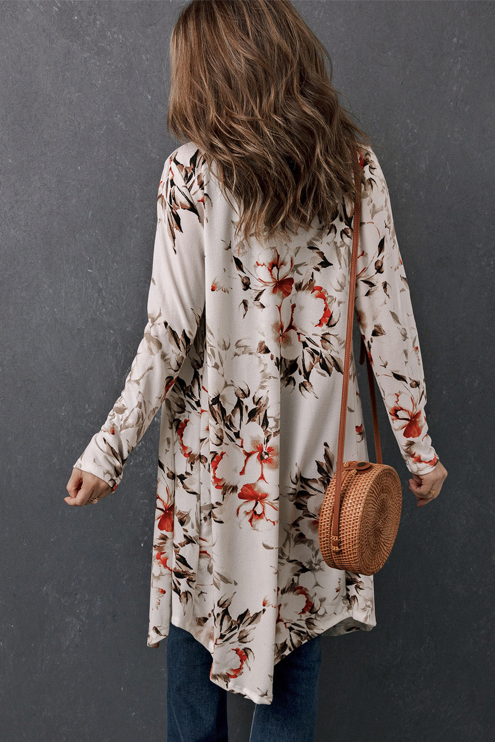 Printed Longline Cardigan