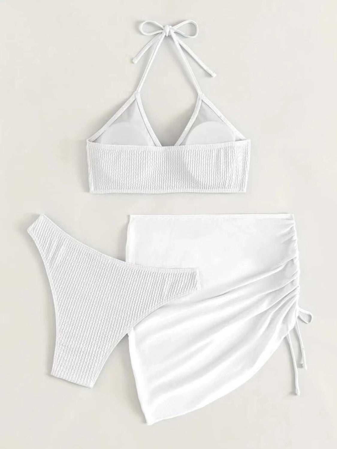 Halter Neck Three-Piece Swim Set