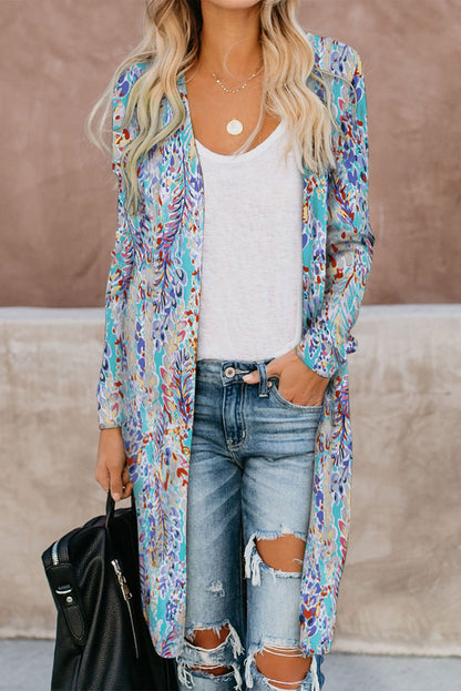 Printed Longline Cardigan