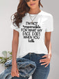 Text Art Round Neck T-Shirt