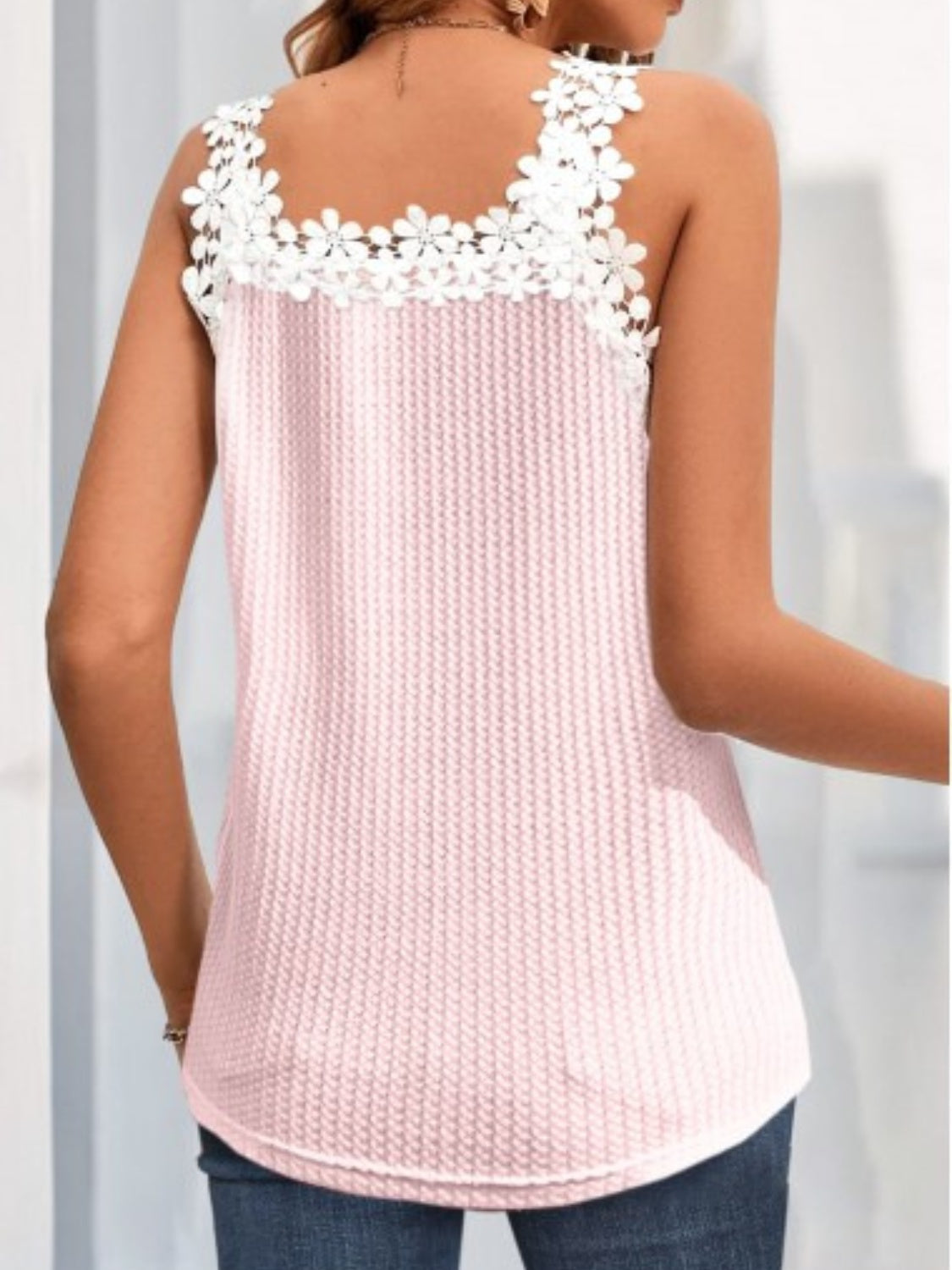 Flower Lace Detail Tank