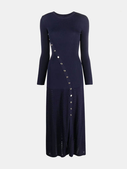 Round Neck Long Sleeve Dress