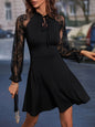 Lace Flounce Sleeve Dress