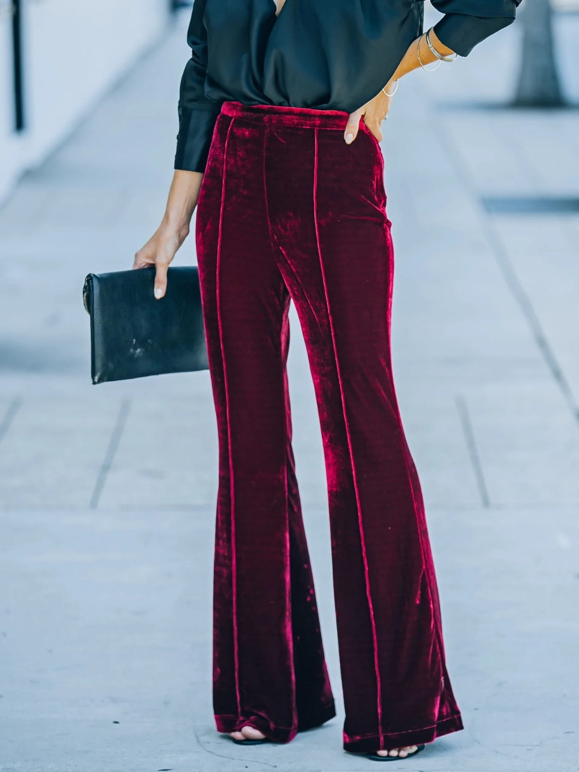 High Waist Flare Pants - Elegant Aura Boutique