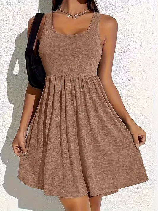 Square Neck Sleeveless Mini Dress