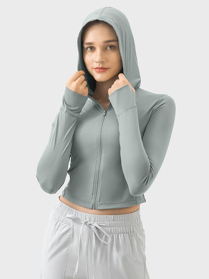 Hooded Long Sleeve Active Sweater