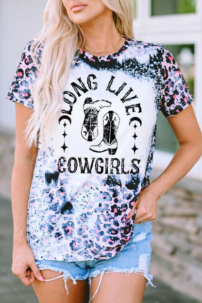 Cowgirls Graphic Round Neck Short Sleeve T-Shirt