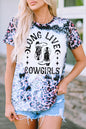 Cowgirls Graphic Round Neck Short Sleeve T-Shirt