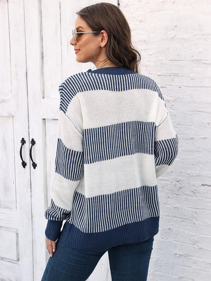 Round Neck Drop Shoulder Sweater