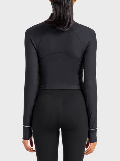 Mock Neck Half Zip Sports Top