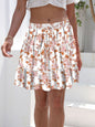 Printed Elastic Waist Mini Skirt - Elegant Aura Boutique