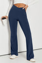 Elastic Waist Bootcut Pants - Elegant Aura Boutique