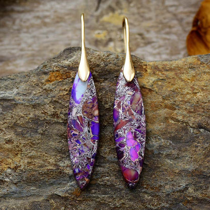 Natural Stone Geometric Shape Earrings