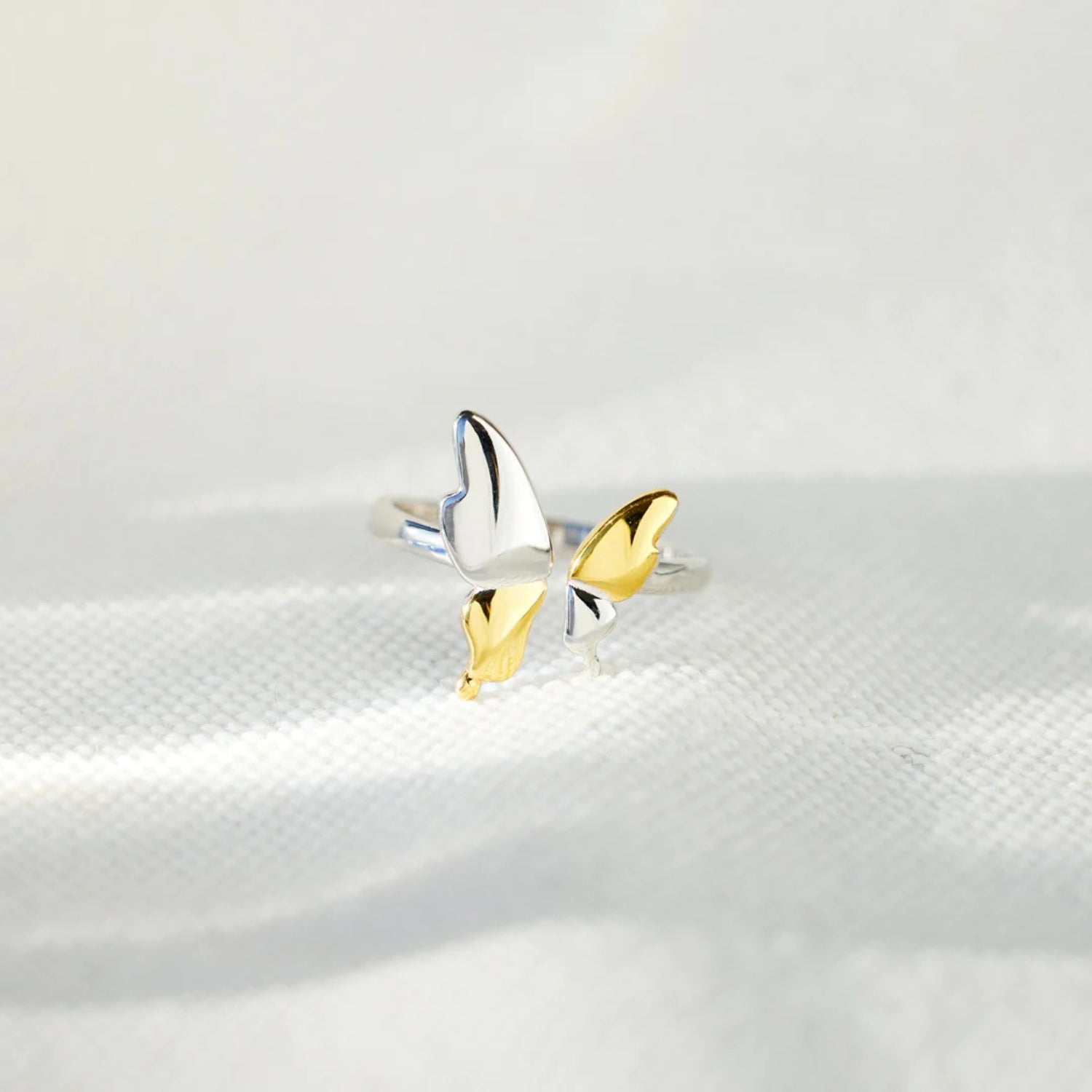 Gold/Silver Butterfly Ring - Elegant Aura Boutique