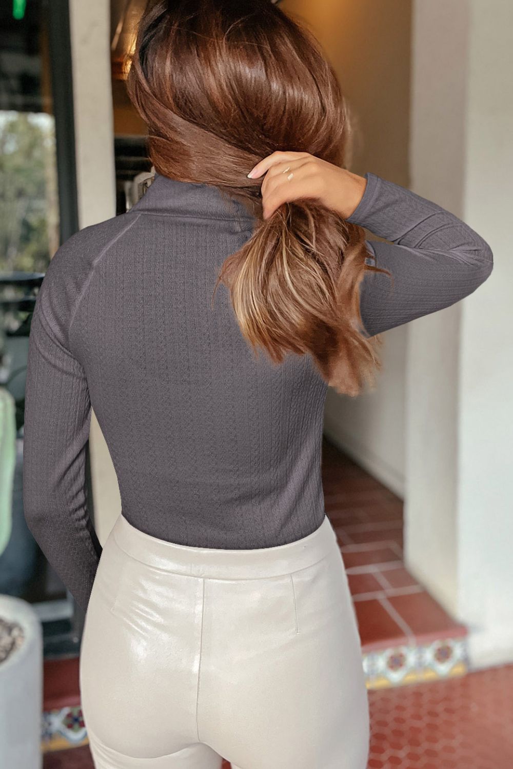 Mock Neck Long Sleeve Bodysuit