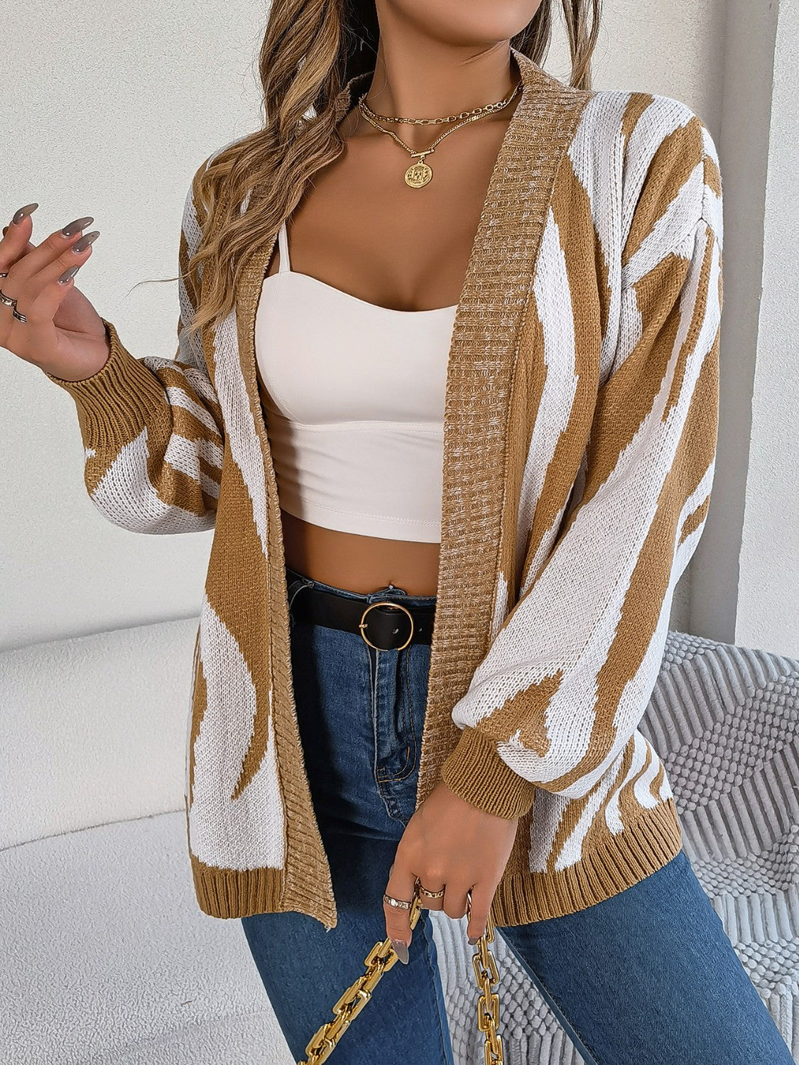 Print Long Sleeve Cardigan