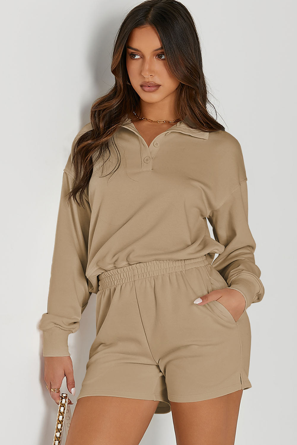 Sweatshirt and Shorts Active Set