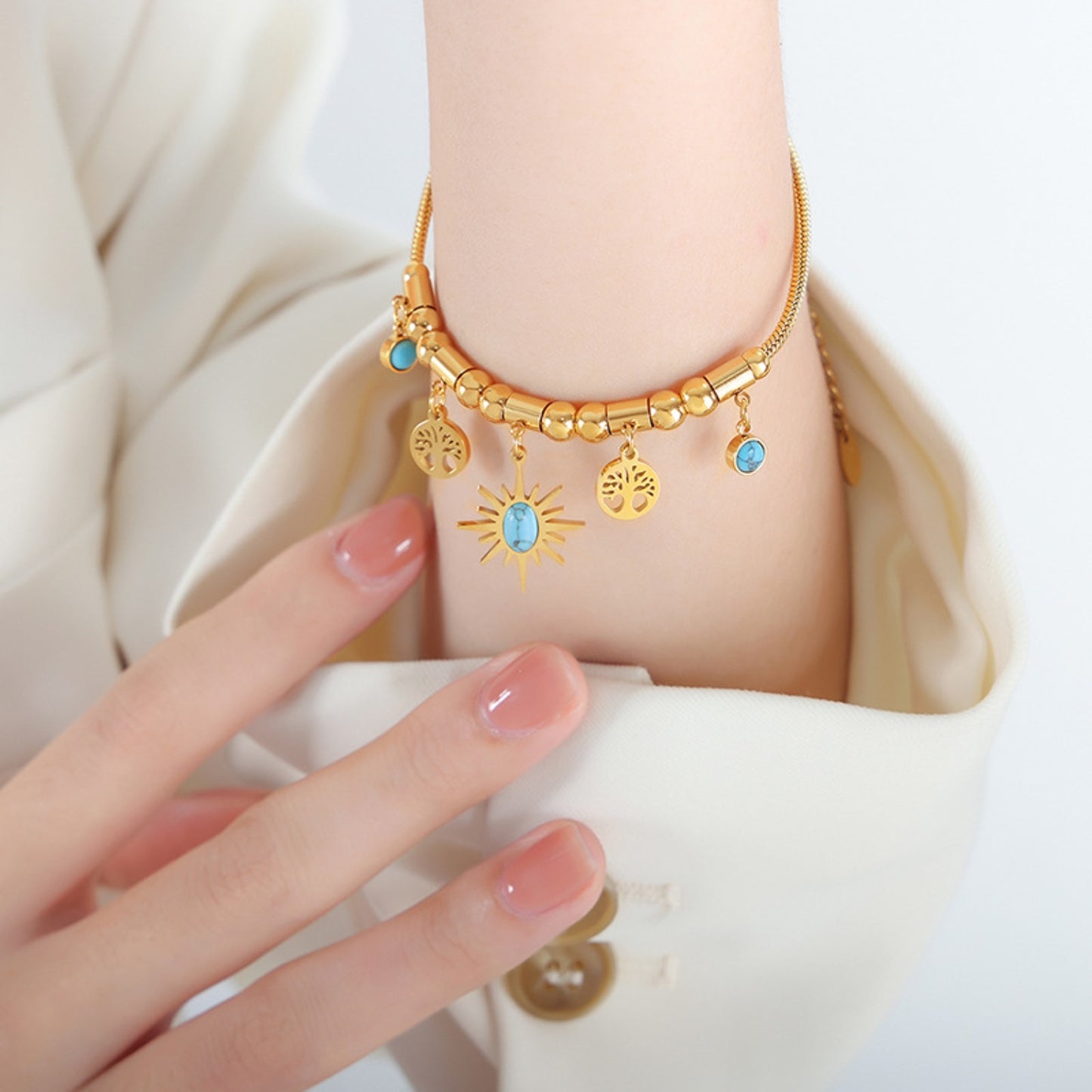 Gold-Plated Charm Bracelet