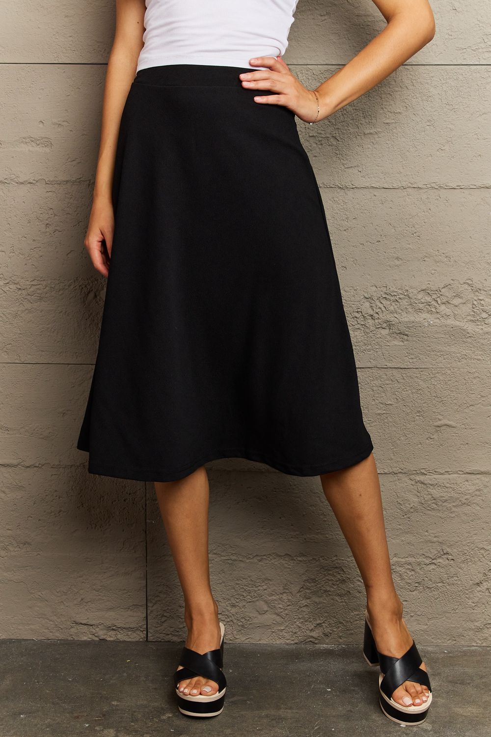 Wide Waistband Skirt