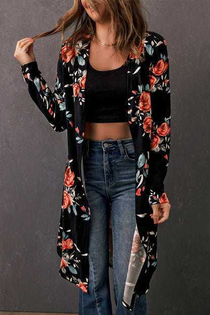 Printed Longline Cardigan