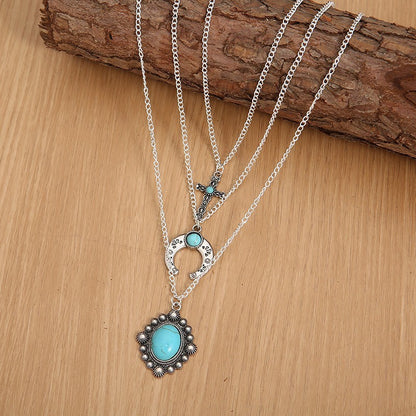 Turquoise Three-Layered Necklace