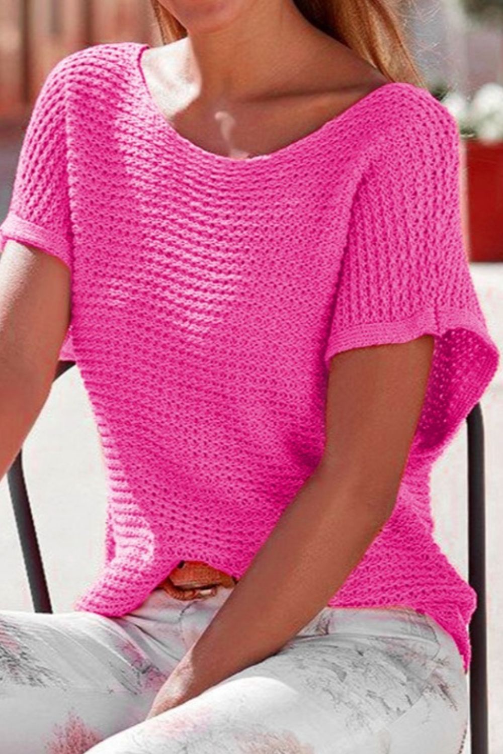 Short Sleeve Knit Top