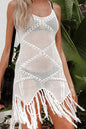 Tassel Openwork Spaghetti Strap Cover Up