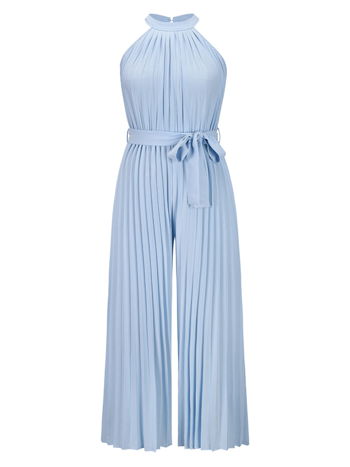 Cutout Pleated Sleeveless Jumpsuit