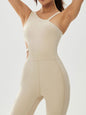 Asymmetrical Neck Active Jumpsuit